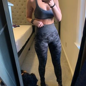 Gymshark Dark Gray Camo High-Waisted Leggings